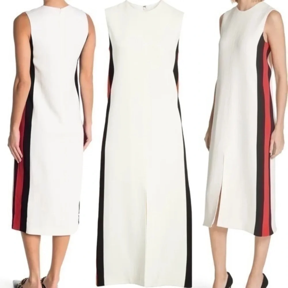 BURBERRY Collectors Runway White Stripe Midi Dress - Picture 16 of 16